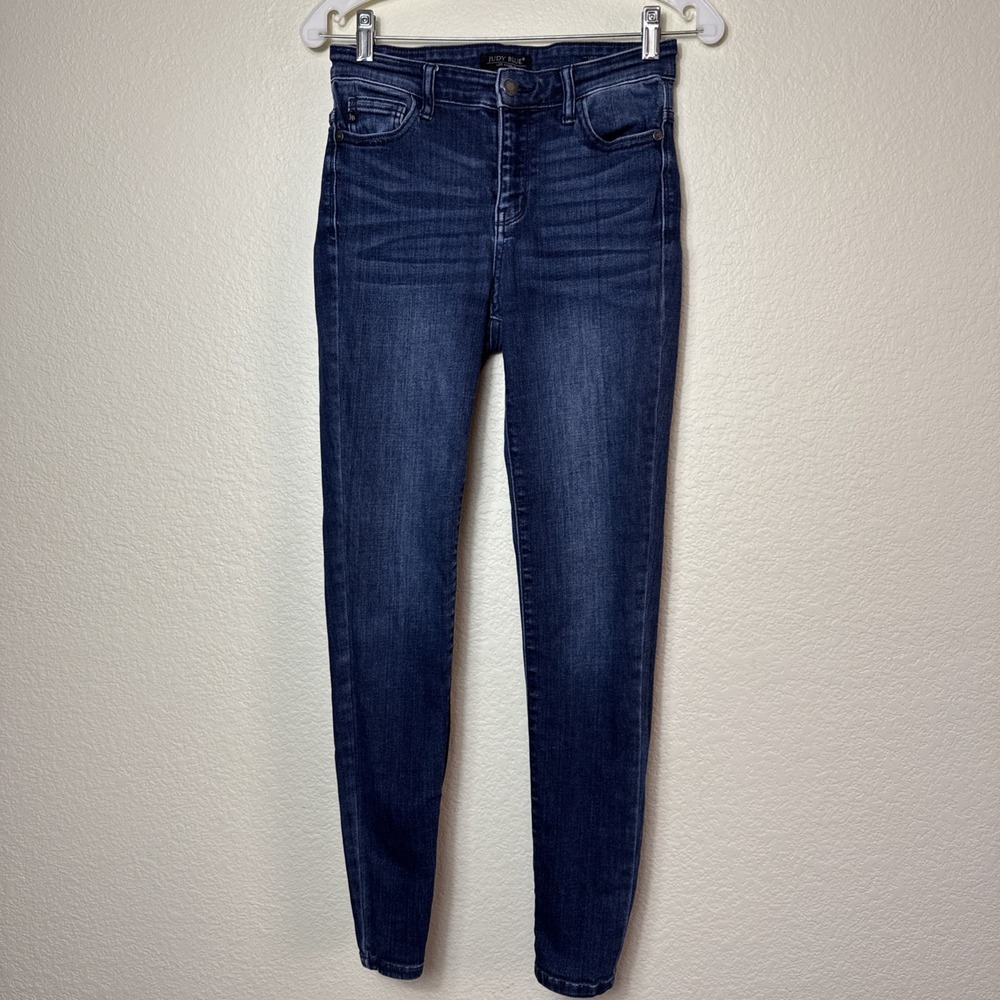 Judy Blue Jeans 5/27 Skinny‎ High Rise Dark Wash Stretch Denim Womens JB82132DK